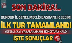 Burdur İl Genel Meclis Başkanlığı seçim sonuçları. İkinci tura kaldı