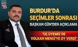 Burdur’da Seçimler Sonrası Başkan Gün'den Açıklama:  "Üç üyemiz de Volkan Mengi'ye oy verdi"