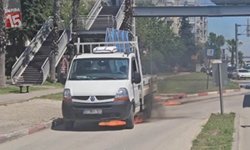 Antalya’da Seyir Halindeki Kamyonette Yangın Paniği