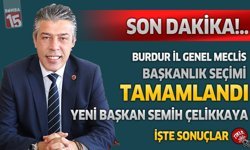 Burdur İl Genel Meclis Başkanlık Seçimini Semih Çelikkaya kazandı