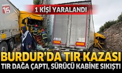 Burdur'da Tır Kazası: Sürücü Araç İçerisinde Sıkıştı