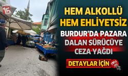 Burdur’da Alkollü ve Ehliyetsiz Sürücü Pazara Girdi: Faciadan Dönüldü