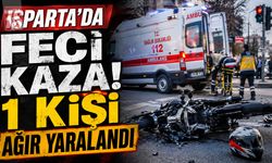 Isparta’da Motosikletin Çarptığı Yaya Ağır Yaralandı