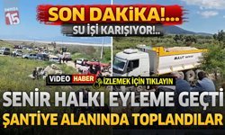 Senir’de Su Gerilimi Büyüdü. Halk Traktörlerle Şantiye Alanına Gitti