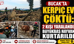 Bucak'ta Kerpiç Ev Çöktü: 2 Kişi Yaralandı, Büyükbaş Hayvan Kurtarıldı