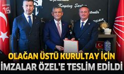 CHP Burdur kurultay delegelerinin imzaları Özgür Özel'e teslim edildi
