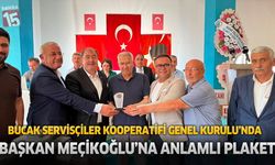 Bucak Servisçiler Kooperatifi Genel Kurulu’nda Başkan Meçikoğlu’na Anlamlı Plaket