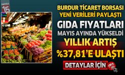 Burdur’da Gıda Fiyatları Mayıs Ayında Yükseldi: Yıllık Artış %37,81’e Ulaştı