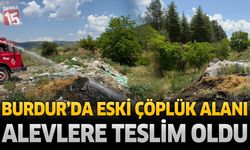 Burdur’da Eski Çöplük Alanında Yangın Paniği
