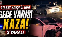 Atabey Kavşağı'nda Gece Yarısı Kaza: 2 Yaralı