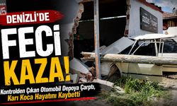Denizli’de Feci Kaza: Kontrolden Çıkan Otomobil Depoya Çarptı, Karı Koca Hayatını Kaybetti