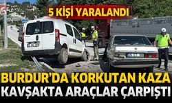 Burdur'da Manastır Kavşağı'nda Kaza: 5 Kişi Yaralandı