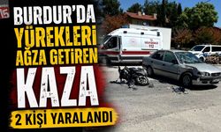 Burdur’da Otomobil ile Motosiklet Çarpıştı: 2 Kişi Hastanelik Oldu