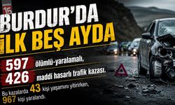 Burdur’da İlk Beş Ayda 597 Ölümlü ve Yaralamalı, 426 Maddi Hasarlı Trafik Kazası
