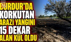 Burdur'da Korkutan Arazi Yangını: 15 Dekar Alan Kül Oldu