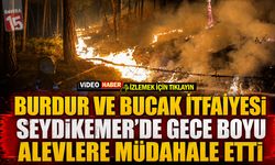 Burdur ve Bucak İtfaiyesi Seydikemer’de Gece Boyu Alevlere Müdahale Etti