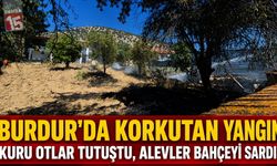 Burdur'da Korkutan Yangın: Kuru Otlar Tutuştu, Alevler Bahçeyi Sardı!