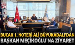 Bucak 1. Noteri Ali Büyükadalı’dan Başkan Meçikoğlu’na Ziyaret