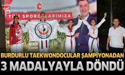 Burdurlu Taekwondocular Şampiyonadan 3 Madalyayla Döndü