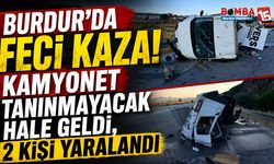 Burdur’da Tır Kamyonete Arkadan Çarptı: 2 Yaralı, Sürücü Alkollü Çıktı