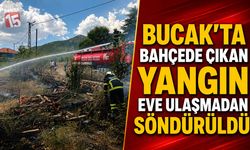 Bucak’ta Bahçede Çıkan Yangın Eve Ulaşmadan Söndürüldü