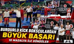 Burdurlu kick boksçulardan büyük başarı. 10 madalya ile döndüler
