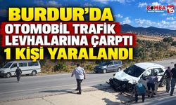 Burdur’da Otomobil Trafik Levhalarına Çarptı: 1 Yaralı