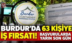 Burdur’da 63 Kişiye İş Fırsatı! Başvurularda Yarın Son Gün
