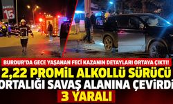 Burdur’da Gece Yaşanan Feci Kazanın Detayları Ortaya Çıktı! Sürücü 2,22 Promil Alkollü Çıktı: 3 Yaralı