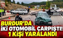 Burdur’da İki Otomobil Çarpıştı! 1 Kişi Yaralandı