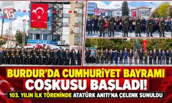 Burdur’da Cumhuriyet Bayramı Coşkusu Başladı! 103. Yılın İlk Töreninde Atatürk Anıtı’na Çelenk Sunuldu