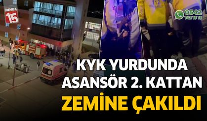 Denizli KYK yurdunda asansör 2. kattan aşağı çakıldı. 1 kişi yaralandı