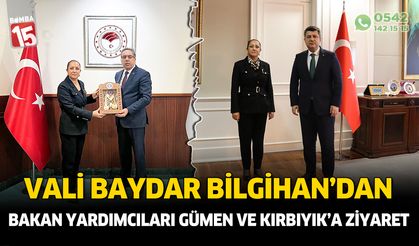 Burdur Valisi Tülay Baydar Bilgihan Bakan Yardımcısı Gümen ve Kırbıyık’ı  ziyaret etti