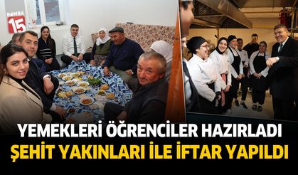 Yeşilova İsmail Akın Turizm MYO öğrencileri hazırladıkları yemeklerle şehit ailelerine misafir oldu