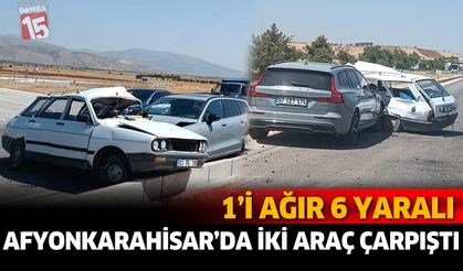 Afyonkarahisar’da İki Araç Çarpıştı: 1’i Ağır 6 Yaralı