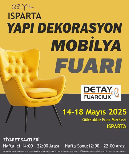 Isparta Yapı Dekorasyon ve Mobilya Fuarı Başlıyor