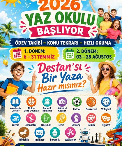 Burdur Destan’da 2026 Yaz Okulu Kayıtları Başladı
