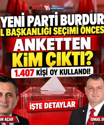 Burdur Yeni Parti İl Başkanlığı Anket Sonucunu Açıklıyoruz