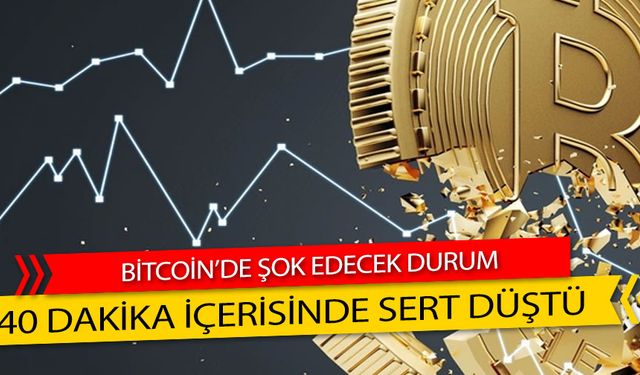 Bitcoin 40 Dakika İçerisinde Şok Düşüş Yaşadı