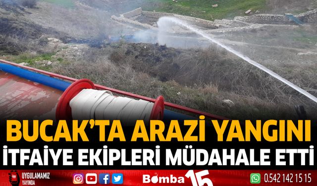 Bucak'ta Arazi Yangını İtfaiye Ekipleri Müdahale Etti