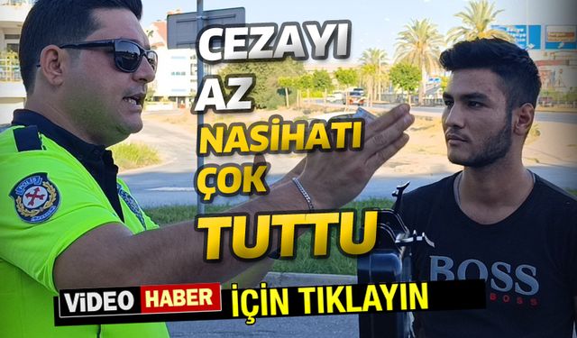 Antalya'da trafik polisi cezayı az yazıp, nasihatı uzun tuttu