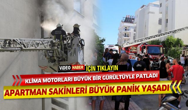 Klima motoru büyük bir gürültü ile patladı, apartman sakinleri panik yaşadı