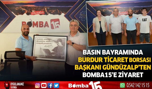 Basın Bayramında Başkan Gündüzalp'ten Bomba15'e ziyaret