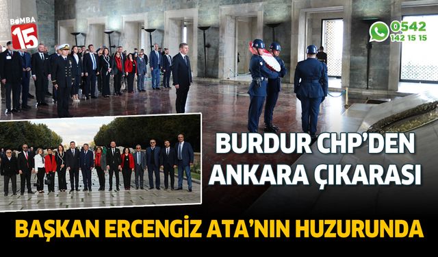 Burdur Belediye Başkanı Ali Orkun Ercengiz Ata'nın huzurunda