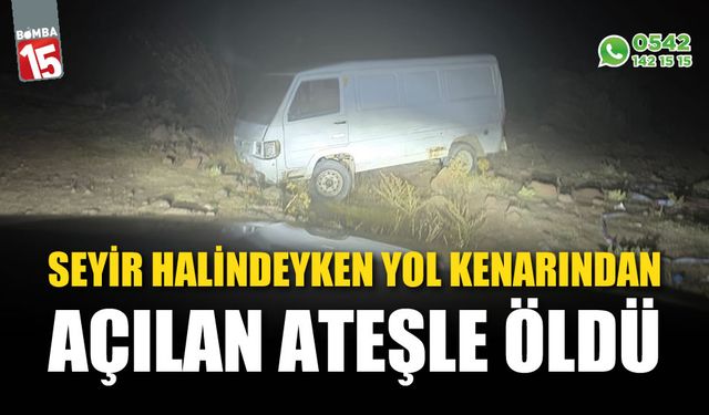 Kamyonetle seyir halindeyken yol kenarından açılan ateşle hayatını kaybetti