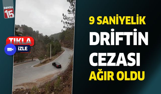 Zevk için attığı 9 saniyelik driftin cezası ağır oldu