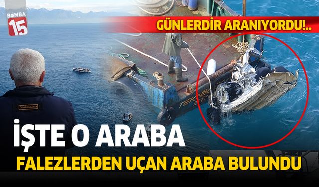 Antalya'da falezlerden uçan araba bulundu...