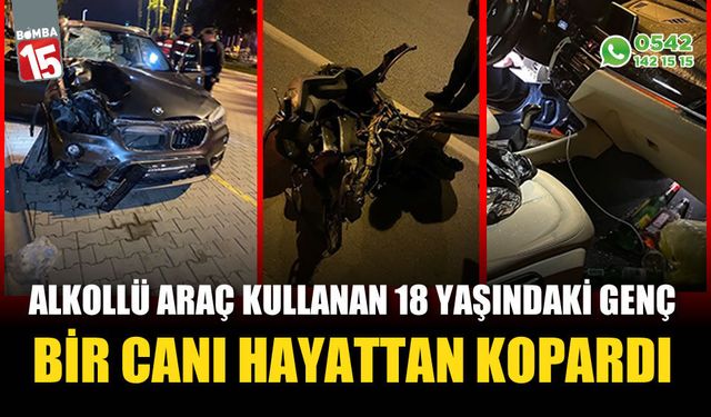 Otomobilin arkadan çarptığı motosiklet sürücüsü hayatını kaybetti