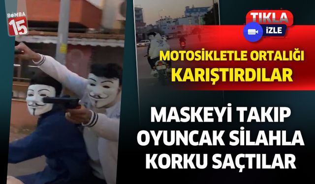 Antalya'da maskeyi takıp trafikte korku saçtılar