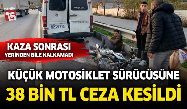 Kaza yapan 16 yaşındaki motosiklet sürücüsüne 32 bin tl ceza